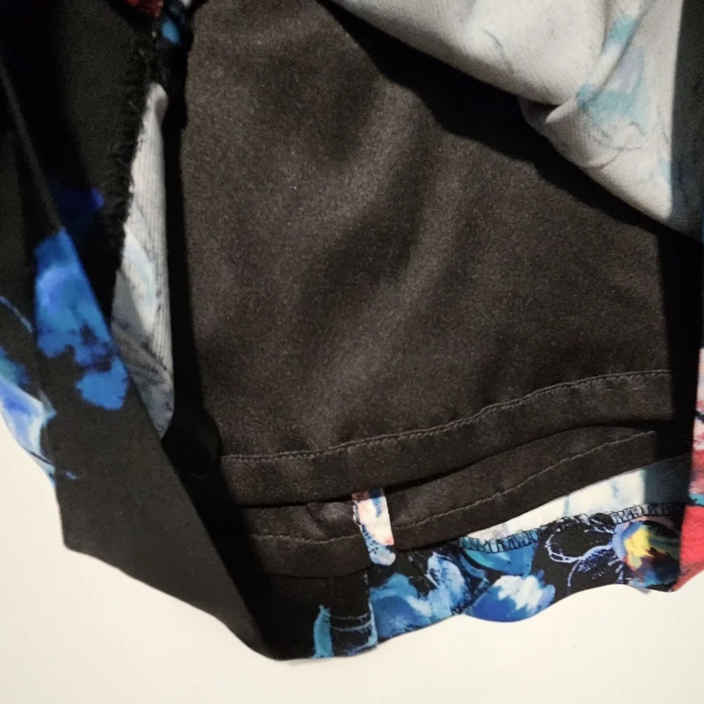 Betsey Johnson Black Floral Pencil Skirt Dress Size 2 - Picture 7 of 13